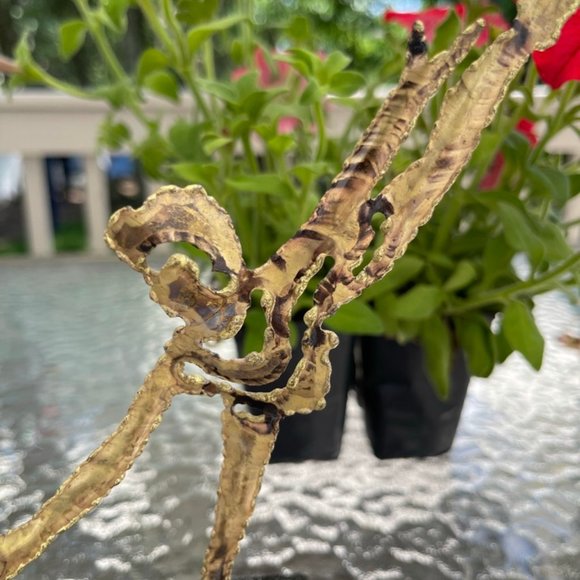 Handmade Hammered Brass 8" Ice Skater Figure on 3" x 3" Base - Picture 9 of 10